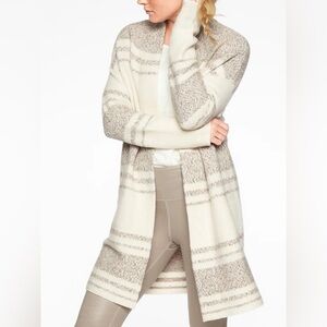 Athleta Wool Cashmere Panorama Point Sweater Wrap in Dove Marl Women’s Sz M